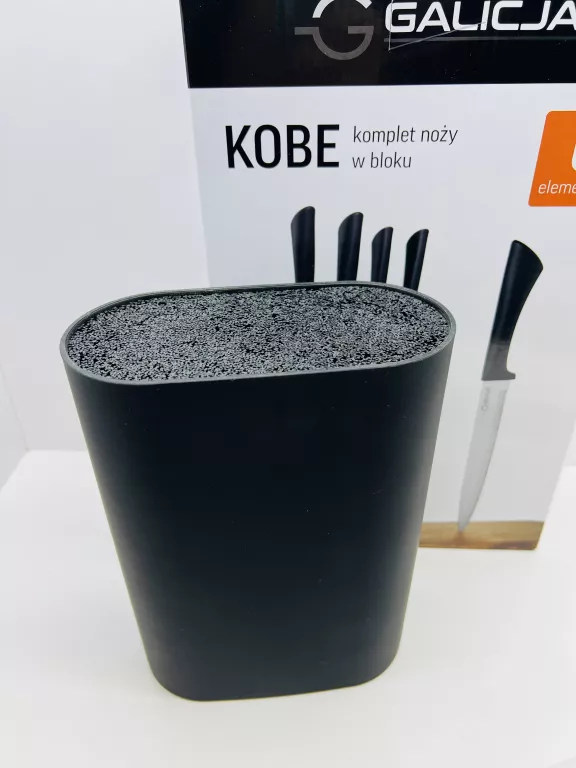 KOMPLET NOŻY KUCHENNYCH W BLOKU ZESTAW 6 SZTUK ŚLICZNY STAN !!!