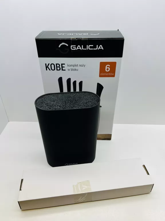 KOMPLET NOŻY KUCHENNYCH W BLOKU ZESTAW 6 SZTUK ŚLICZNY STAN !!!