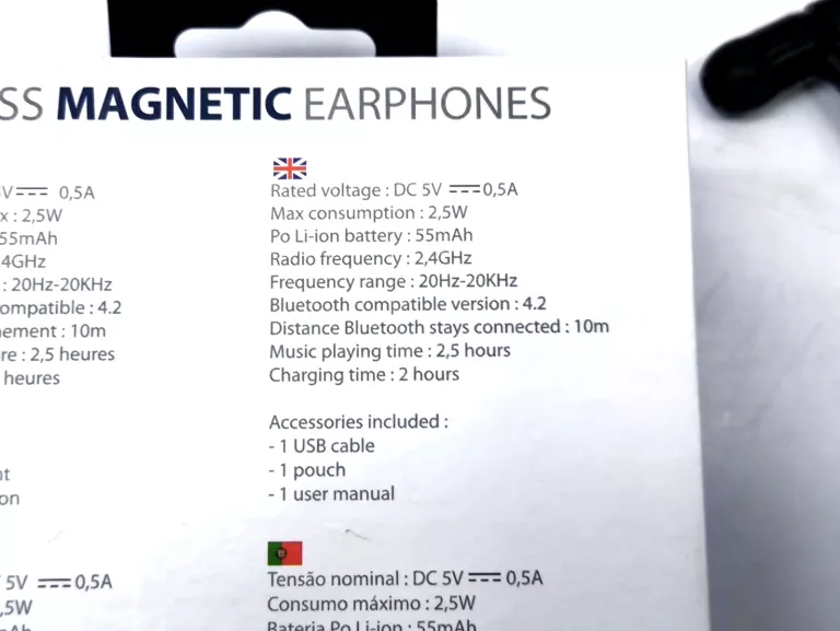 SŁUCHAWKI BT BLAUPUNKT WIRELESS MAGNETIC EARPHONES