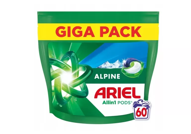ARIEL ALL IN 1 PODS DETERGENT DO PRALKI W KAPSUŁKACH ALPINE 60PRAŃ