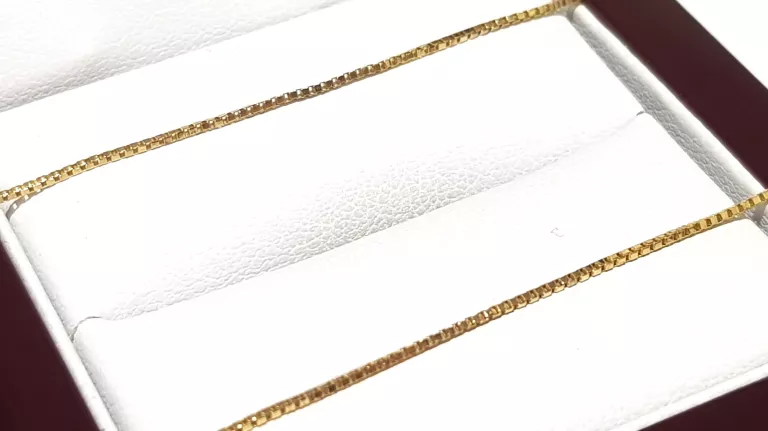 ZŁOTY ŁAŃCUSZEK SPLOT KOSTKA PR585 40CM 1,38G