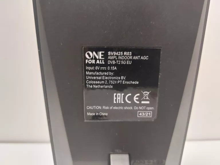 ANTENA WEWNĘTRZNA ONE FOR ALL DVB-T2 PREMIUM SV9425 5G POLECAM!