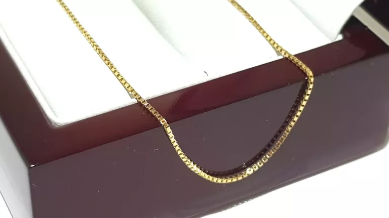 ZŁOTY ŁAŃCUSZEK SPLOT KOSTKA PR585 40CM 1,38G