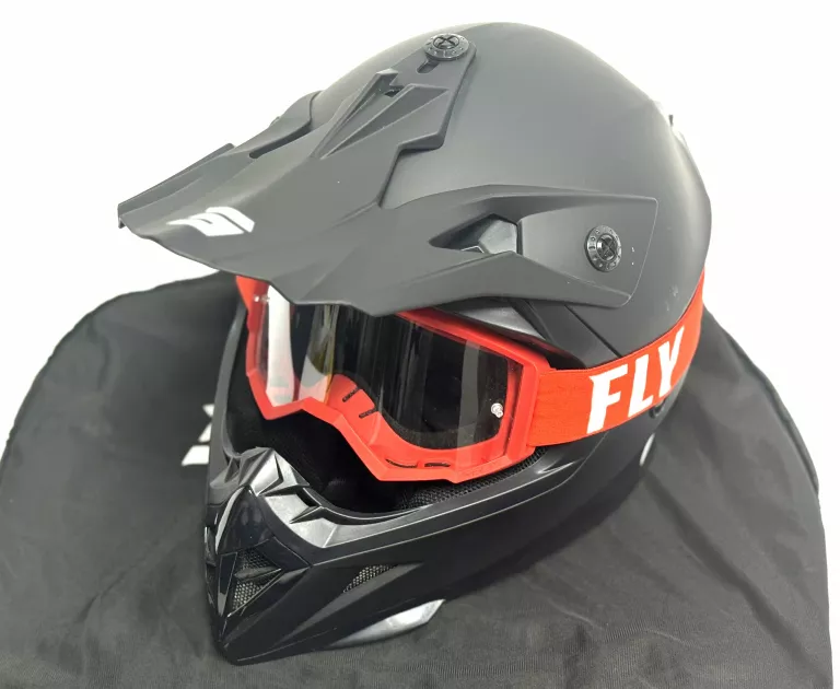KASK CROSS ENDURO PULSE EDGE SOLID BLACK GOGLE FLY CROSS RACING FOCUS