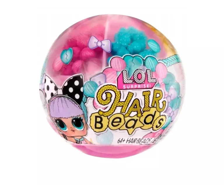 LOL SURPRISE HAIR BEADS KULA LALECZKA Z KORALIKAMI DUŻY ZESTAW HIT!