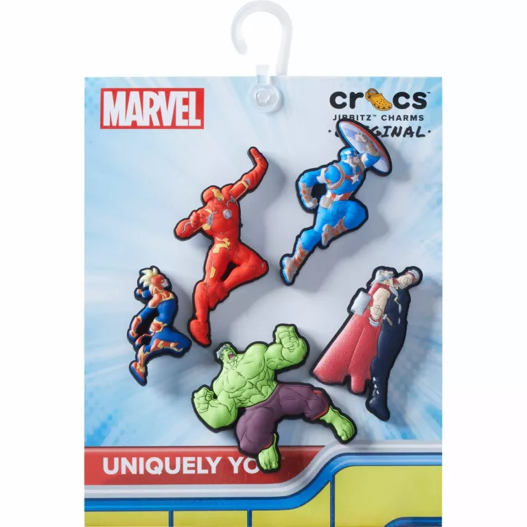 ZESTAW 5 PRZYPINEK CROCS JIBBITZ AVENGERS 5-PAK 10015112 MARVEL