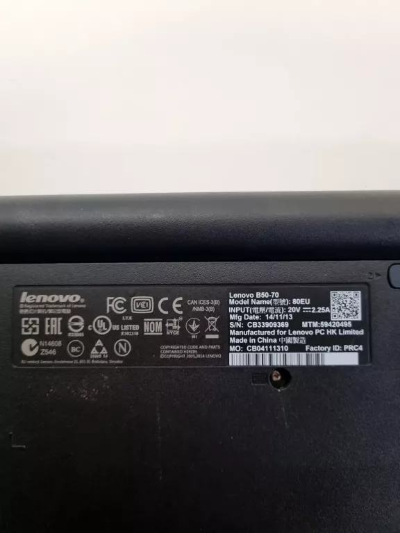 LAPTOP LENOVO B50-70