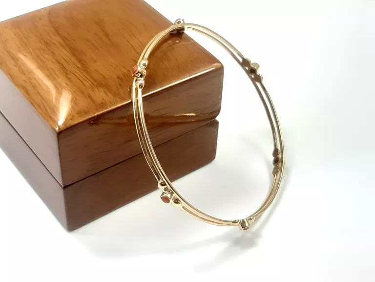 ZŁOTA SZTYWNA BRANSOLETKA 585 9.66G