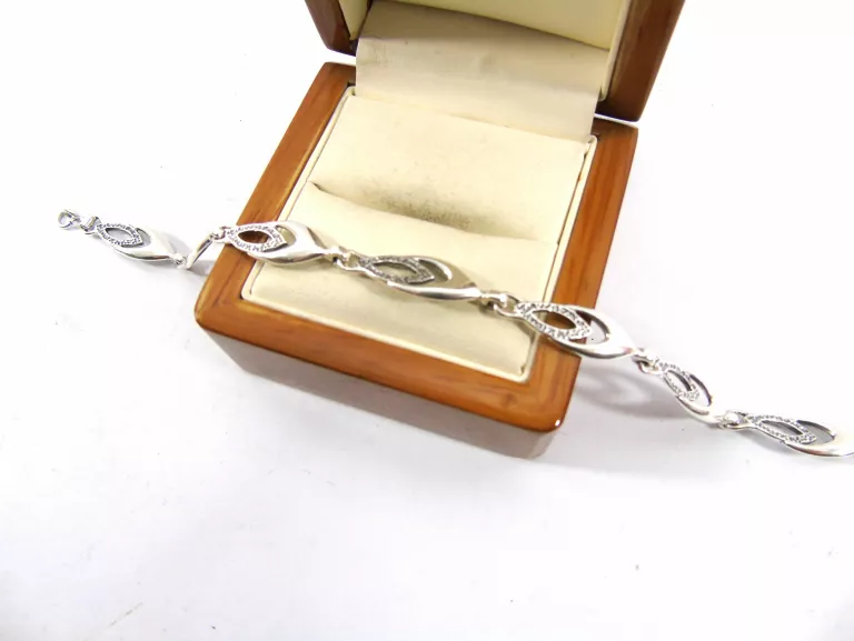 WYJĄTKOWA SREBRNA BRANSOLETKA PR.925 DŁ.19CM