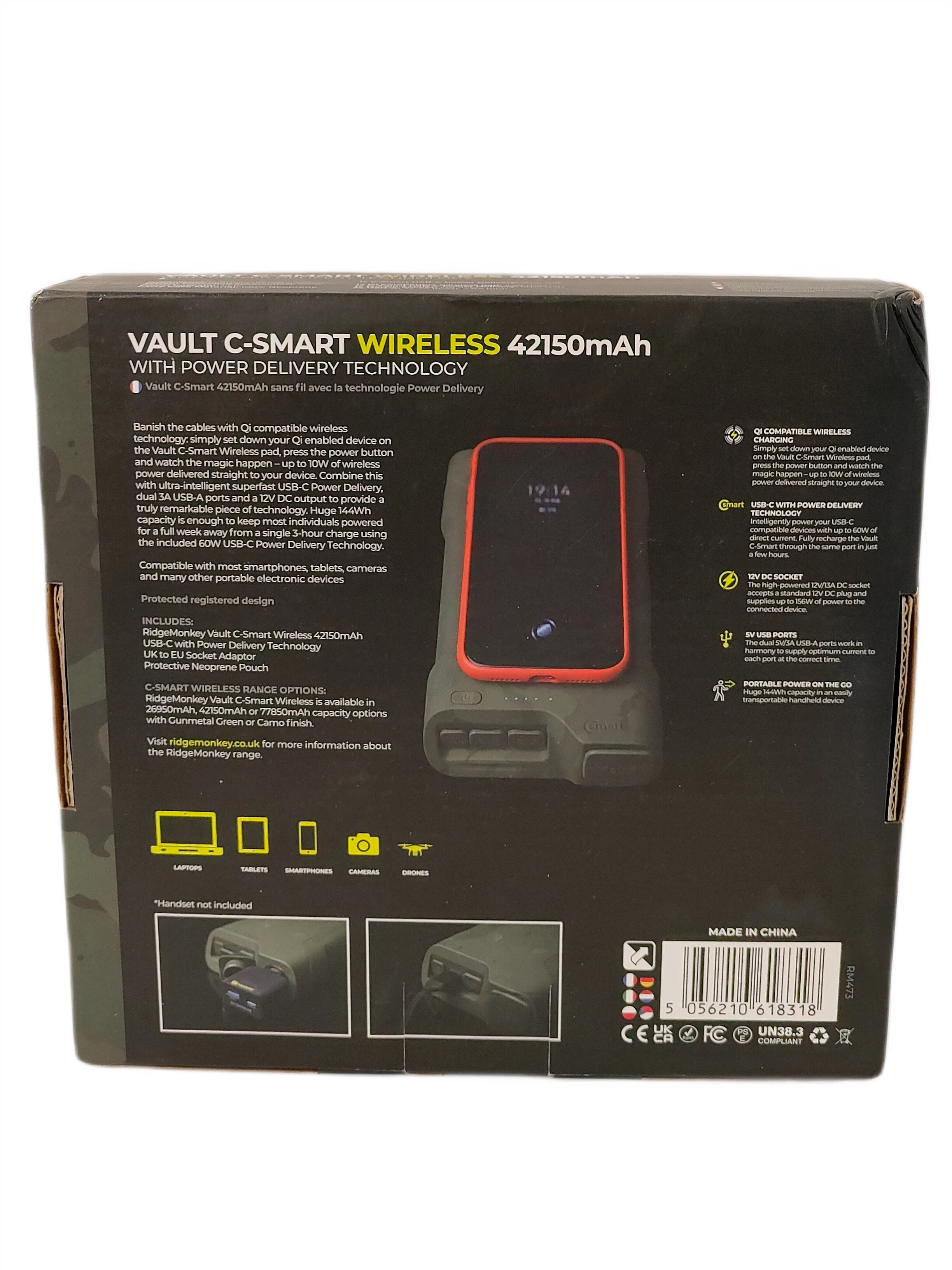 ridgemonkey-powerbank-valut-c-smart-42150mah-zestaw-ean-gtin-5907857254189