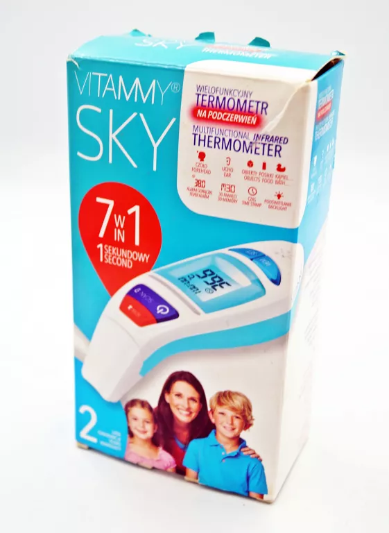 TERMOMETR DO UCHA DOUSZNY ELEKTRONICZNY DO CZOŁA VITAMMY SKY