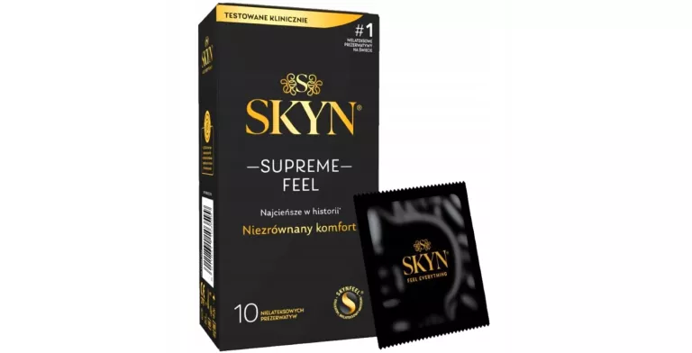 SKYN SUPREME FEEL NAJCIEŃSZE NA ŚWIECIE PREZERWATYWY POLIIZOPRENOWE 10