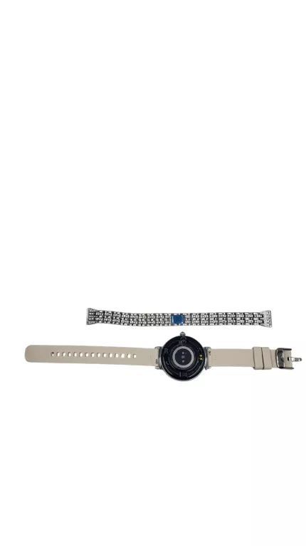 SMARTWATCH  DAMSKI SZARY OZDOBNY KAMIENIAMI PASEK/BRANSOLETKA