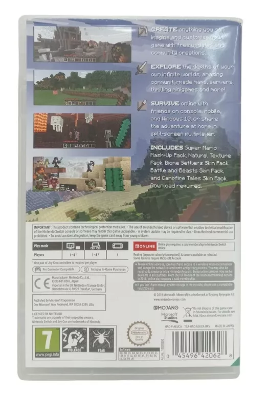 GRA MINECRAFT NITENDO SWITCH