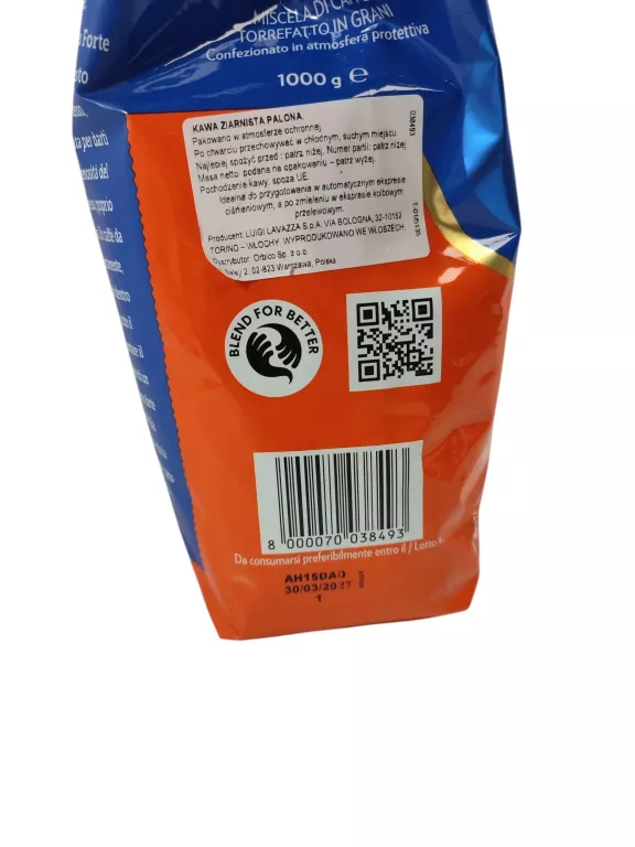 KAWA ZIARNISTA MIESZANA LAVAZZA CREMA E GUSTO ESPRESSO FORTE 1000 G