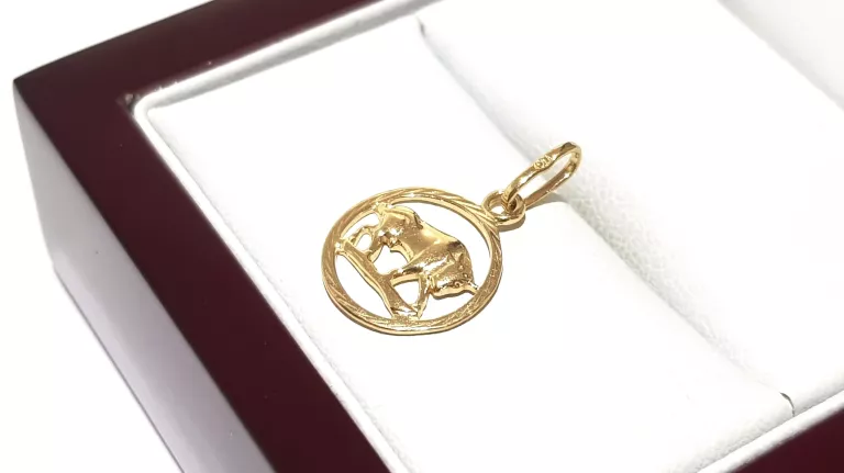 ZŁOTY WISIOREK ZAWIESZKA BYK PR585 0,5X0,5CM 0,71G