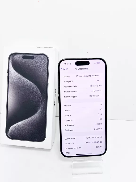 TELEFON IPHONE 15 PRO 8/128GB