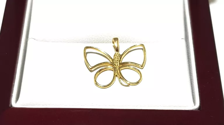 ZŁOTA ZAWIESZKA WISIOREK MOTYLEK PR585 0,75G 1,5X1,5 CM