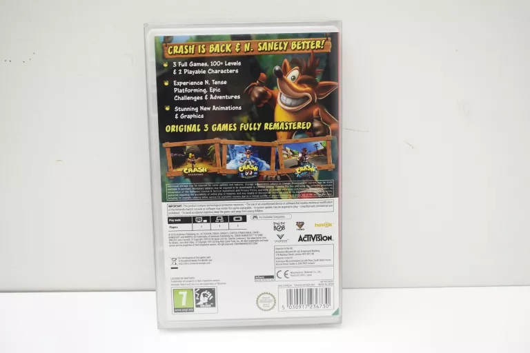 GRA NINTENDO SWITCH CRASH BANDICOOT N.SANE TRILOGY