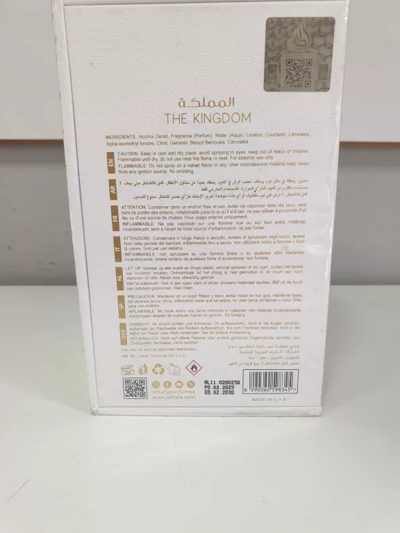 MĘSKA WODA PERFUMOWANA - THE KINGDOM PERFUME 100ML