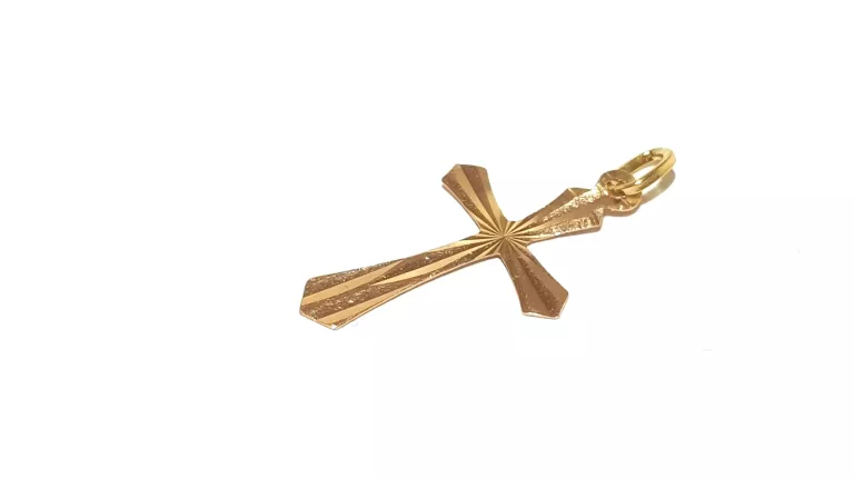 ZŁOTY KRZYŻYK ZAWIESZKA WISIOREK PR585 0,27G 2X1CM