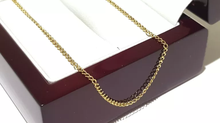 ZŁOTY ŁAŃCUSZEK SPLOT SKRĘCONA PANCERKA PR750 DŁ 60CM 3,45G