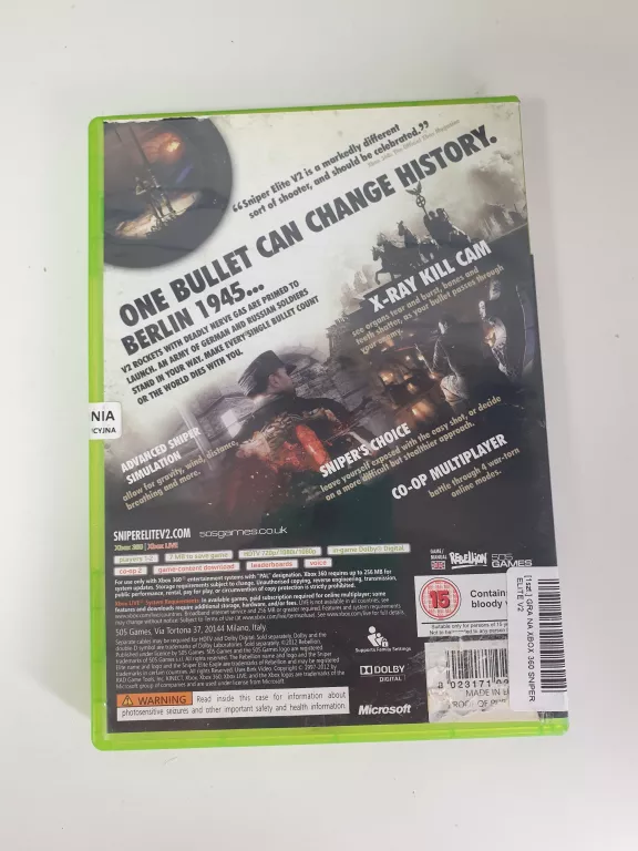 GRA NA XBOX 360 SNIPER ELITE V2