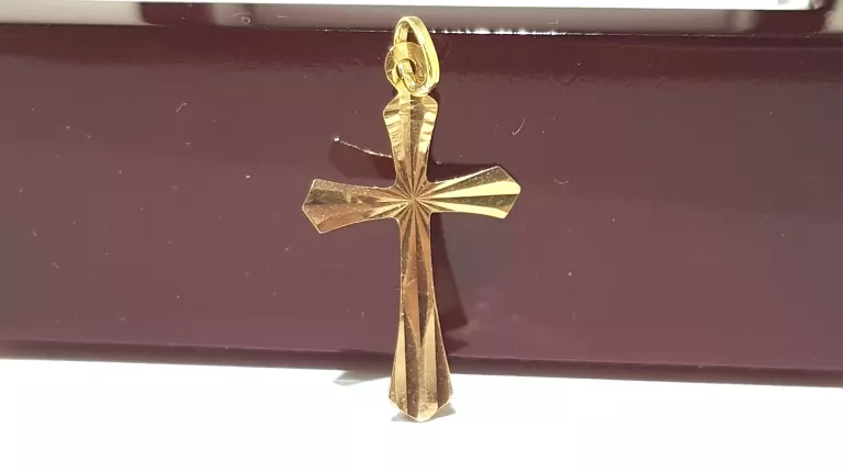 ZŁOTY KRZYŻYK ZAWIESZKA WISIOREK PR585 0,27G 2X1CM