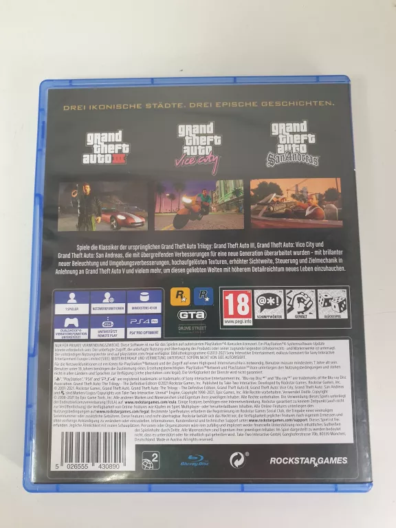 GRA NA PS4 - GTA TRILOGY - GRAND THEFT AUTO: THE TRILOGY