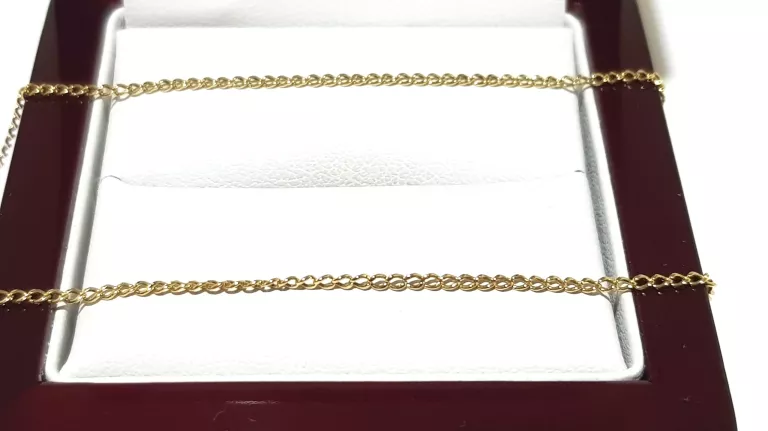 ZŁOTY ŁAŃCUSZEK SPLOT SKRĘCONA PANCERKA PR750 DŁ 60CM 3,45G