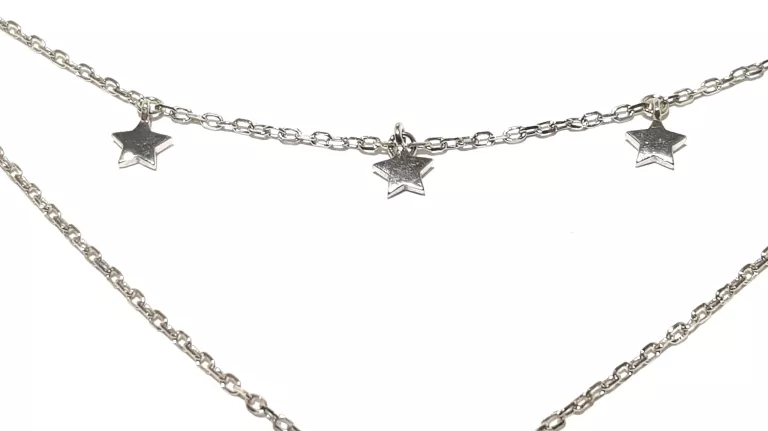 NASZYJNIK SREBRNY Z CYRKONIAMI KSIĘŻYC GWIAZDY A PART 40CM 4,82 G PR 925