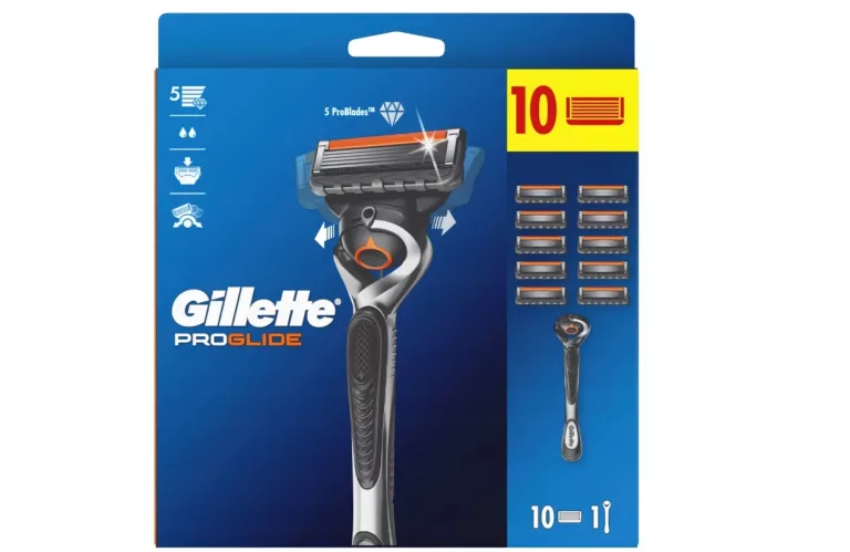 GILLETTE PROGLIDE MASZYNKA DO GOLENIA + 10 OSTRZY