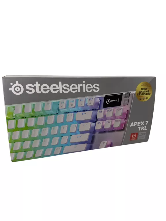 KLAWIATURA MECHANICZNA STEELSERIES APEX 7 TKL GHOST QX2 RGB RED BIAŁA