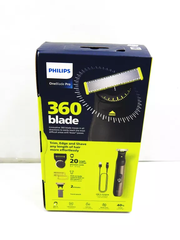 ONEBLADE PRO 360 TRYMER GOLARKA DO ZAROSTU MASZYNKA DO BRODY CIAŁA PHILIPS