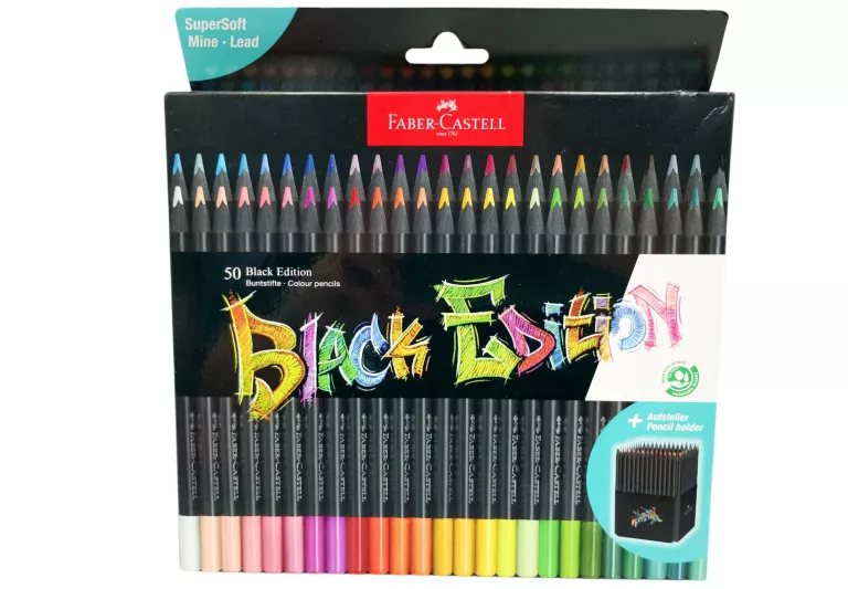 KREDKI TRÓJKĄTNE BLACK EDITION 50 KOLORÓW /FABER CASTELL