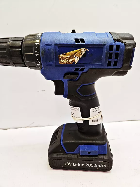 WIERTARKO-WKRĘTARKA HYUNDAI NIEBIESKA + 2X BATERIE 18V 2000MAH [250731004]