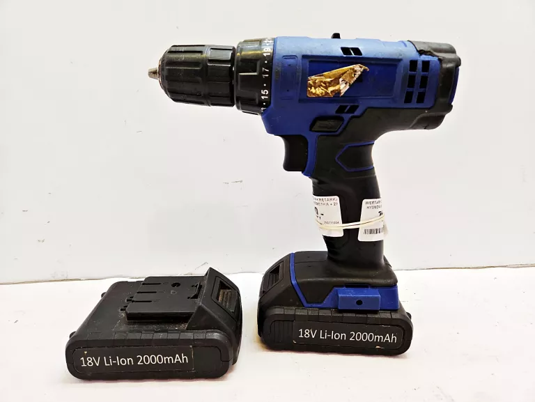 WIERTARKO-WKRĘTARKA HYUNDAI NIEBIESKA + 2X BATERIE 18V 2000MAH [250731004]