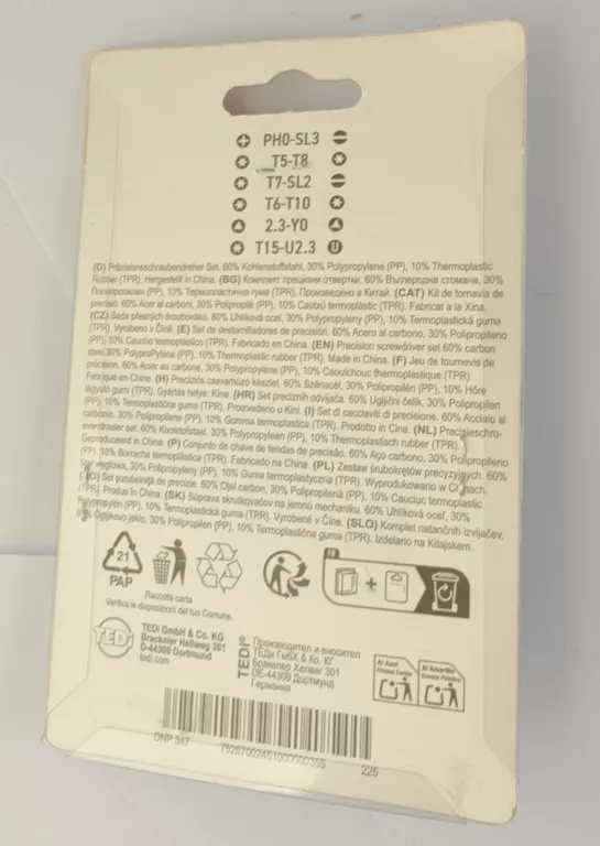 ZESTAW ŚRUBOKRĘTÓW PRECYZYJNYCH TEDI