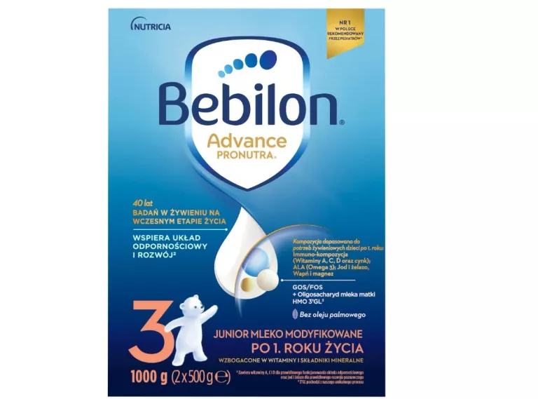 MLEKO BEBILON ADVANCE PRONUTRA 3, PO 1. ROKU ŻYCIA, 1000 G