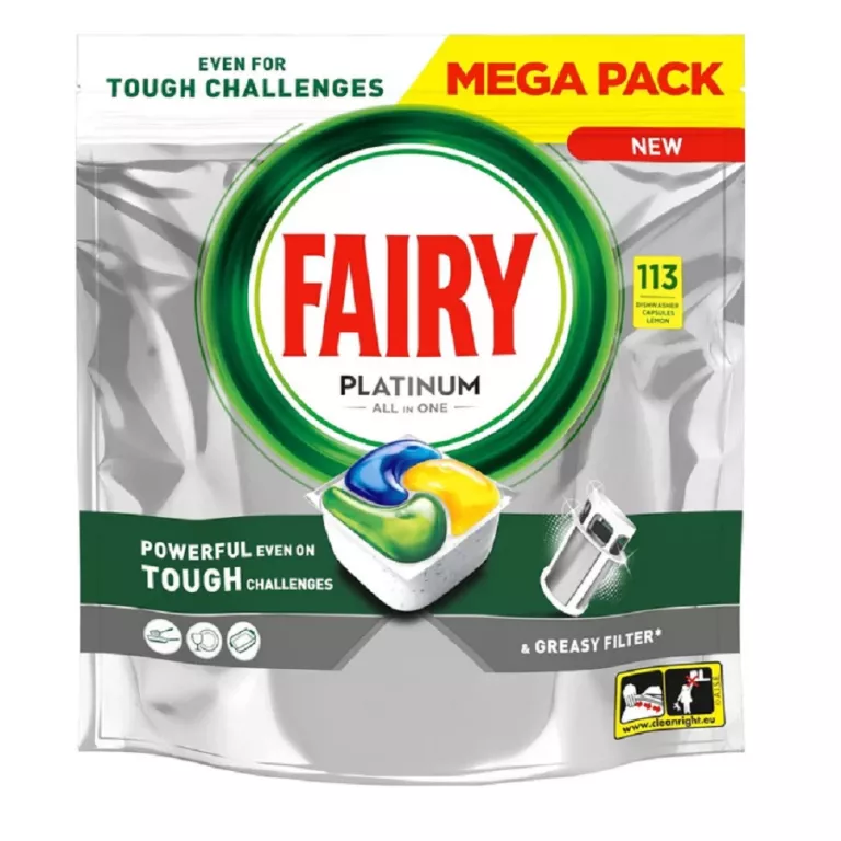 FAIRY PLATINUM ALL IN ONE KAPSUŁKI DO ZMYWARKI CYTRYNA, 113 TABLETEK
