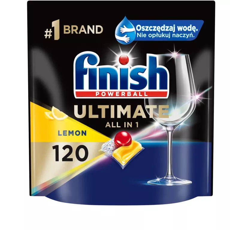 KAPSUŁKI DO ZMYWARKI FINISH POWERBALL ULTIMATE ALL IN 1 LEMON - 120 SZT.