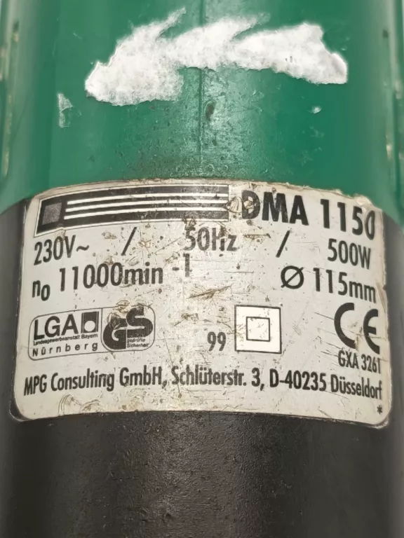 SZLIFIERKA DMA 1150 500 W BARDZO GŁOŚNA !!