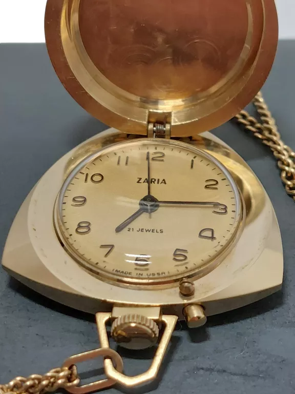 ZEGAREK WISIORKOWY ZARIA USSR 21 JEWELS POZŁACANY