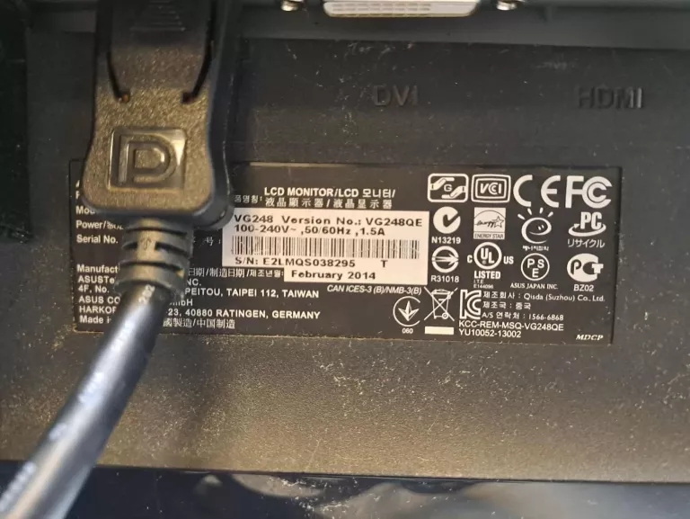 MONITOR ASUS VG248QE+OKABLOWANIE