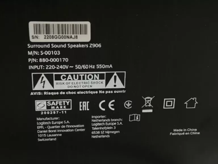 GŁOŚNIKI LOGITECH Z906 5.1+ADAPTER BT