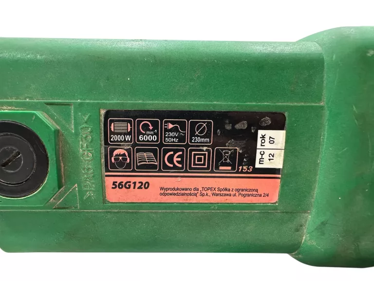 SZLIFIERKA KĄTOWA TECFORM 56G120