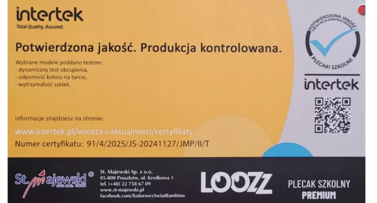 LOOZZ ZDROWY PLECAK TORNISTER SZKOLNY 1-3 PRETTY GIRL