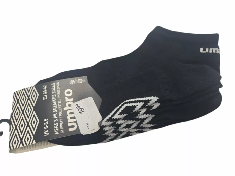 STOPKI MĘSKIE UMBRO 43-46 CZARNE