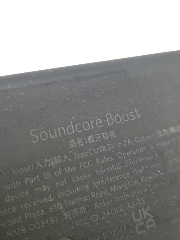 GŁOŚNIK BLUETOOTH ANKER SOUNDCORE BOOST A3145 20W CZARNY