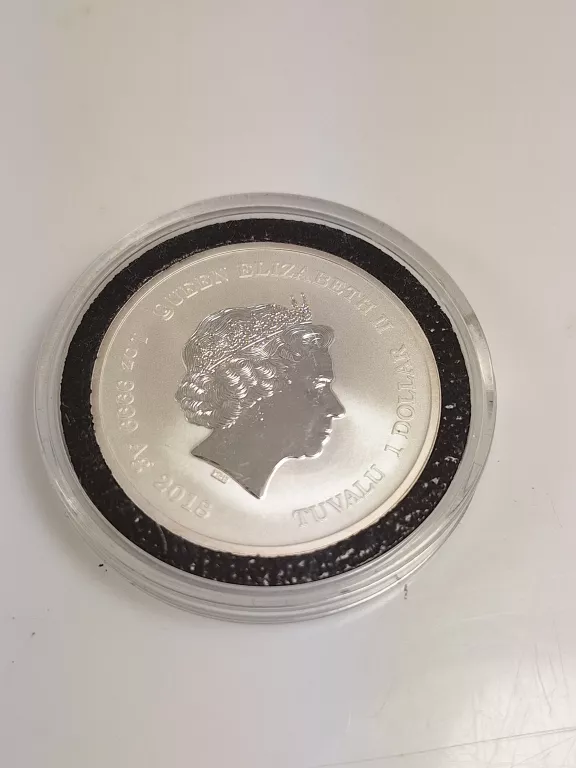 SREBRNA MONETA 1OZ IRON MAN 2018 - MARVEL
